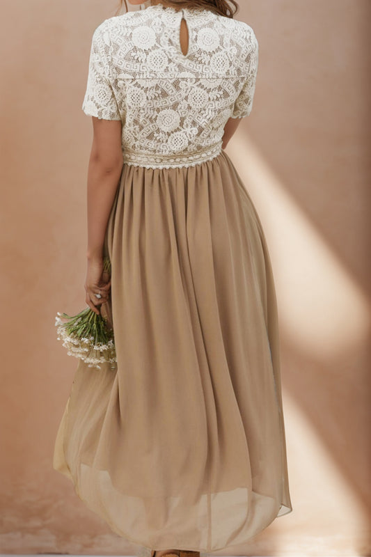 The Ruched Lace Dress