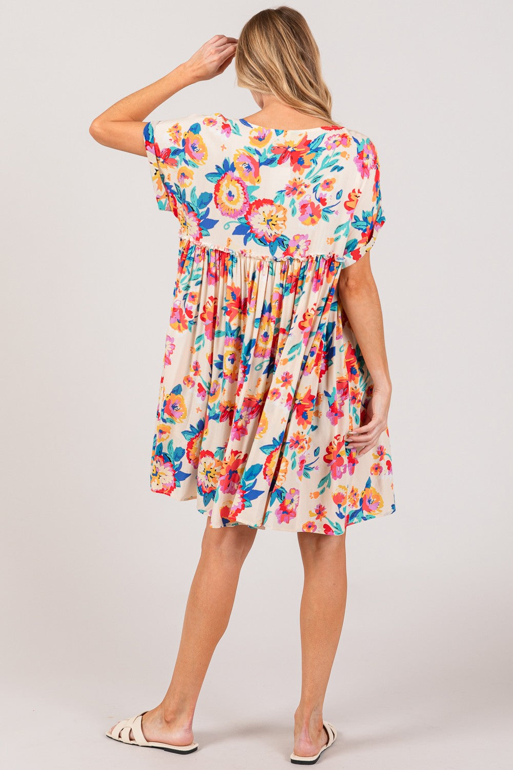 The Floral Button-Down Short Sleeve Dress