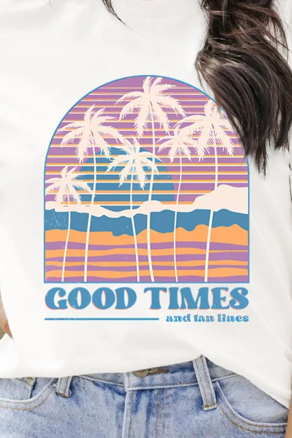 The Good Times Graphic Round Neck Short Sleeve T-Shirt