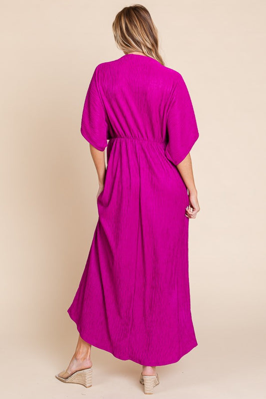 The Magenta Maxi Dress with Pockets