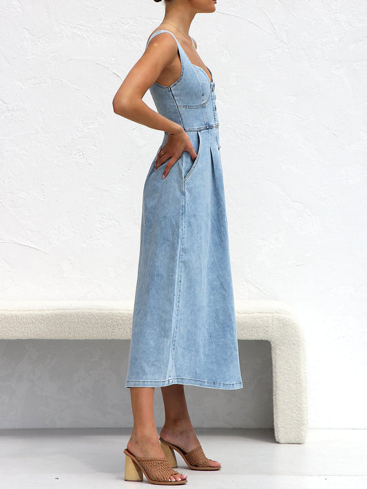 The Sweetheart Denim Dress