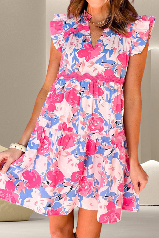 The Printed Cap Sleeve Mini Dress