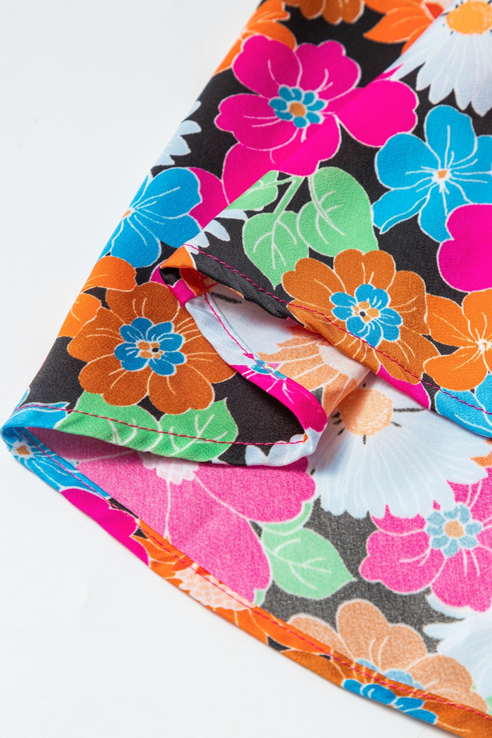 The Printed Square Neck Half Sleeve Mini Dress