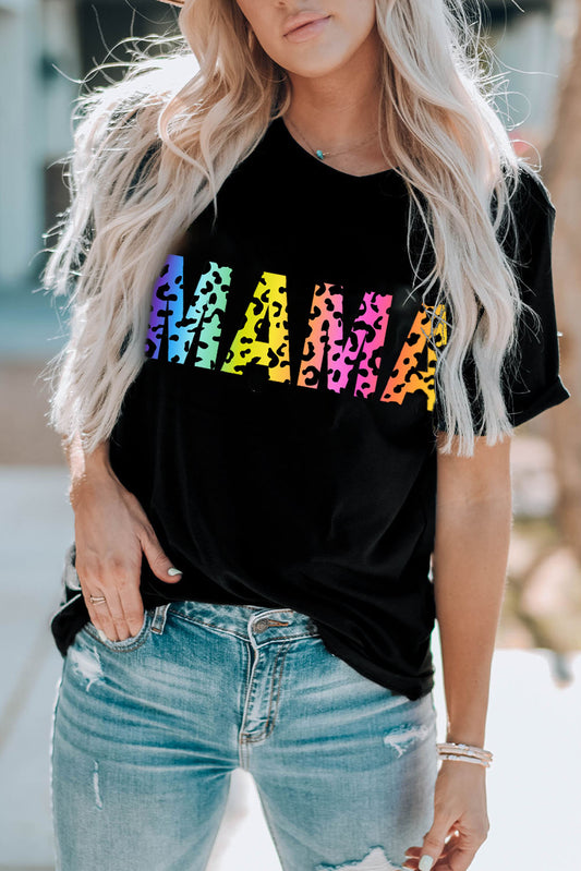 The Bright Leopard MAMA Graphic T-Shirt
