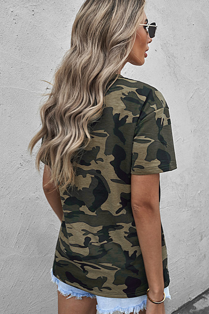 The Coffee Graphic Camo Tee