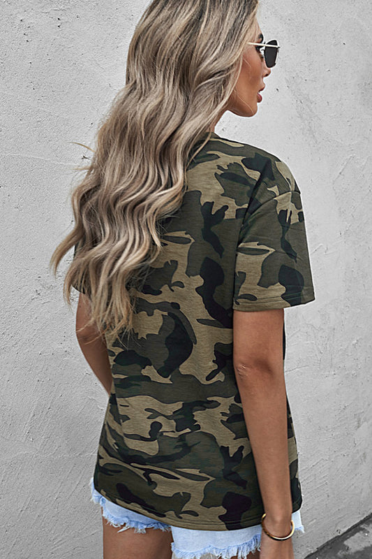 The Coffee Graphic Camo Tee