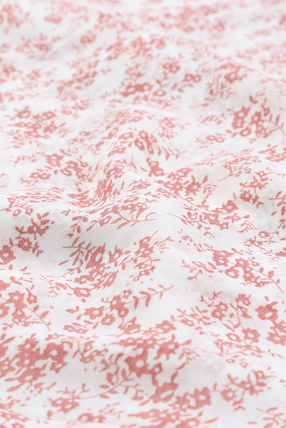 The Burnt Coral Floral Balloon Sleeve Dress