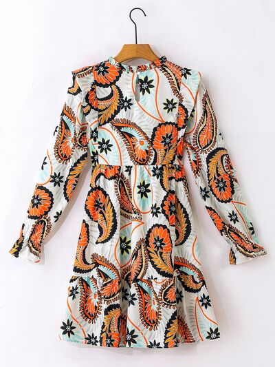 The Fun Print Flounce Sleeve Mini Dress