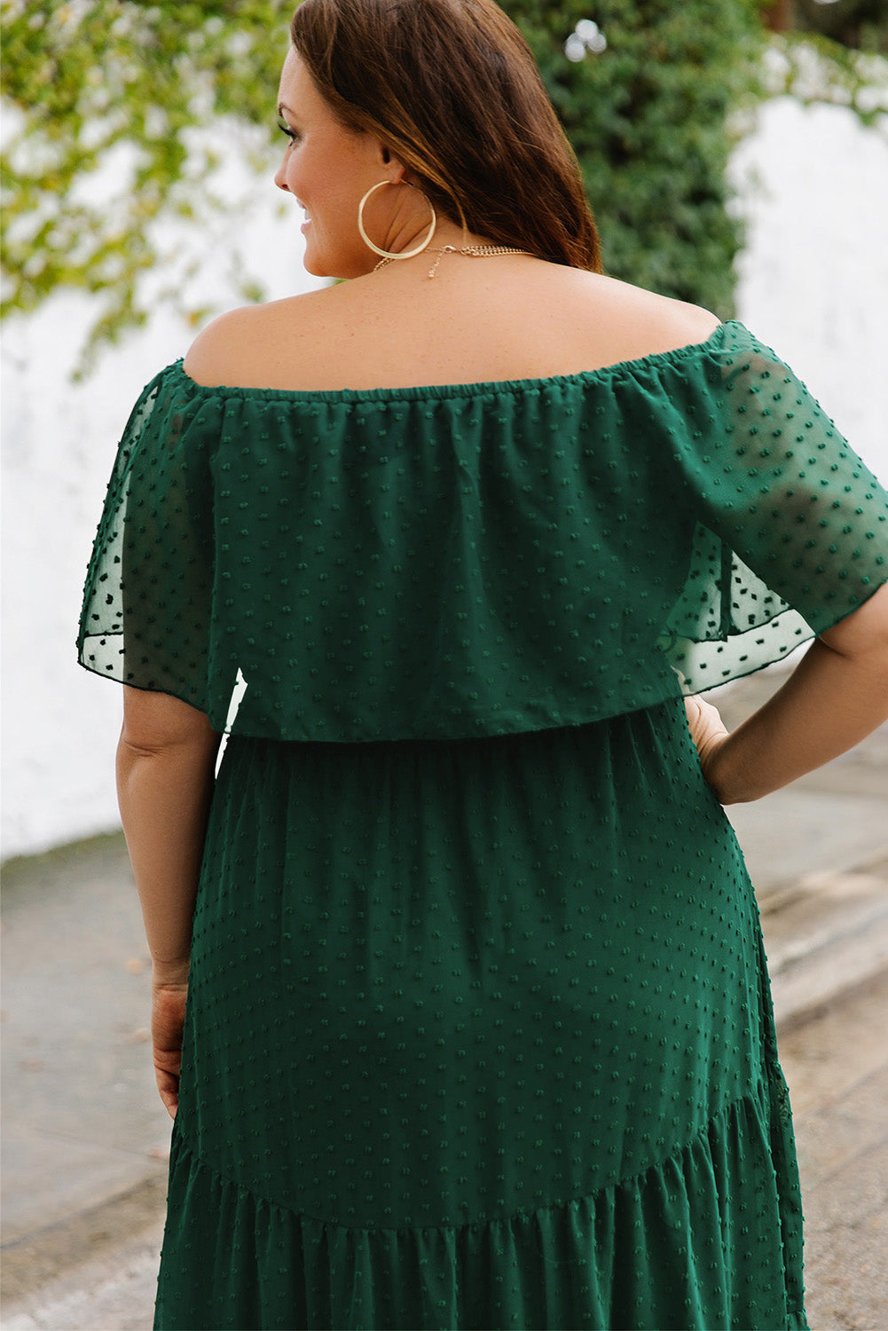 The Swiss Dot Off-Shoulder Tiered Dress