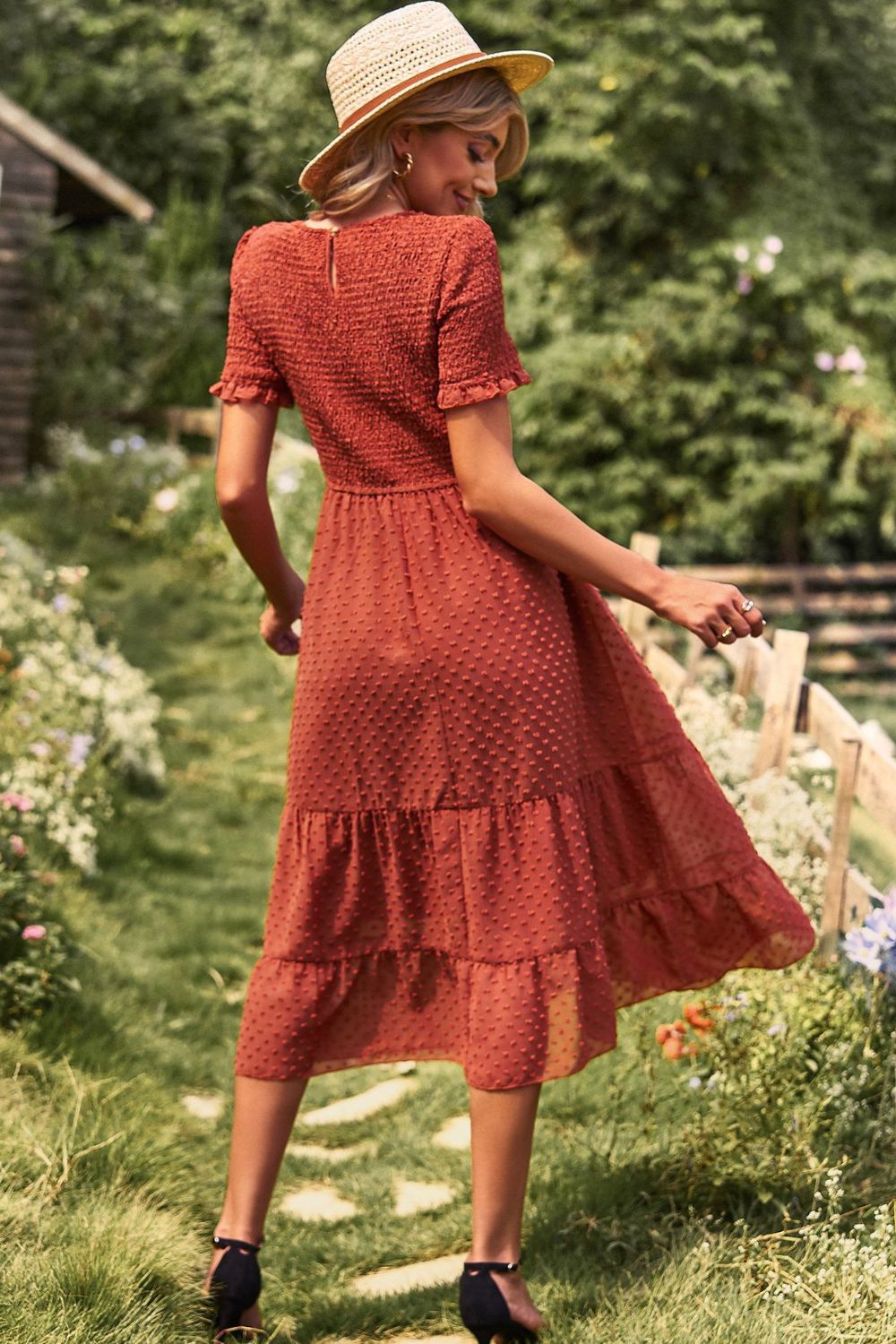The Survivor Swiss Dot Midi Dress