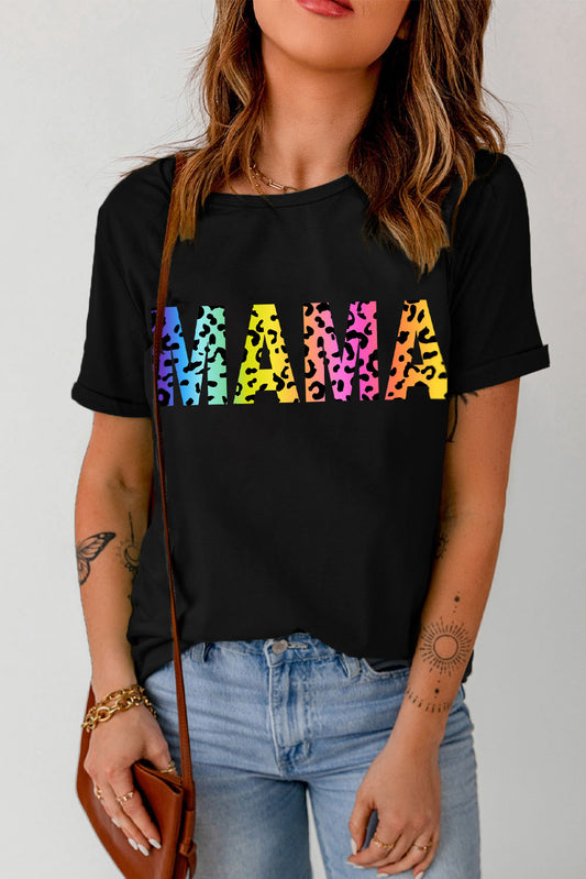 The Bright Leopard MAMA Graphic T-Shirt