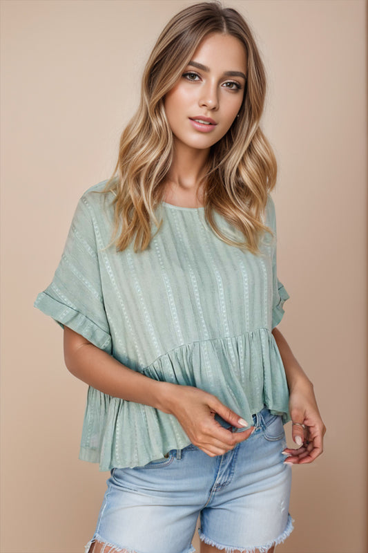 The Peplum Half Sleeve Blouse