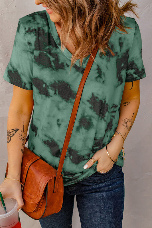 The Tie-Dye V-Neck Tee Shirt