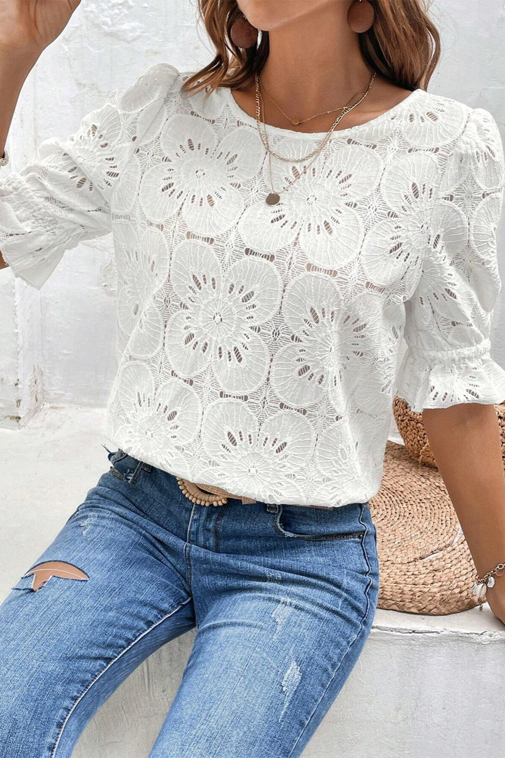 The Feminine Flounce Sleeve Blouse