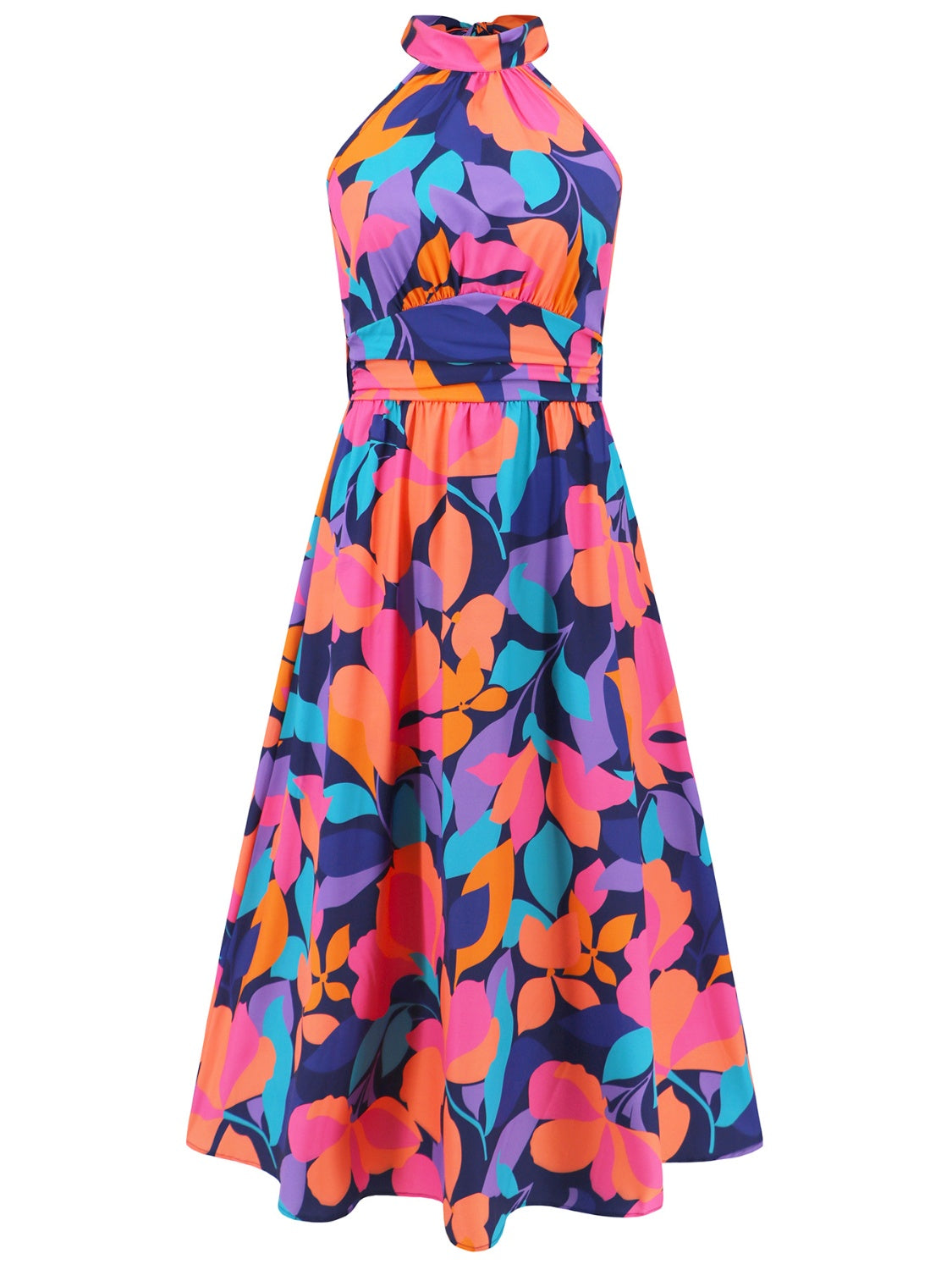 The Ruched Halter Neck Dress