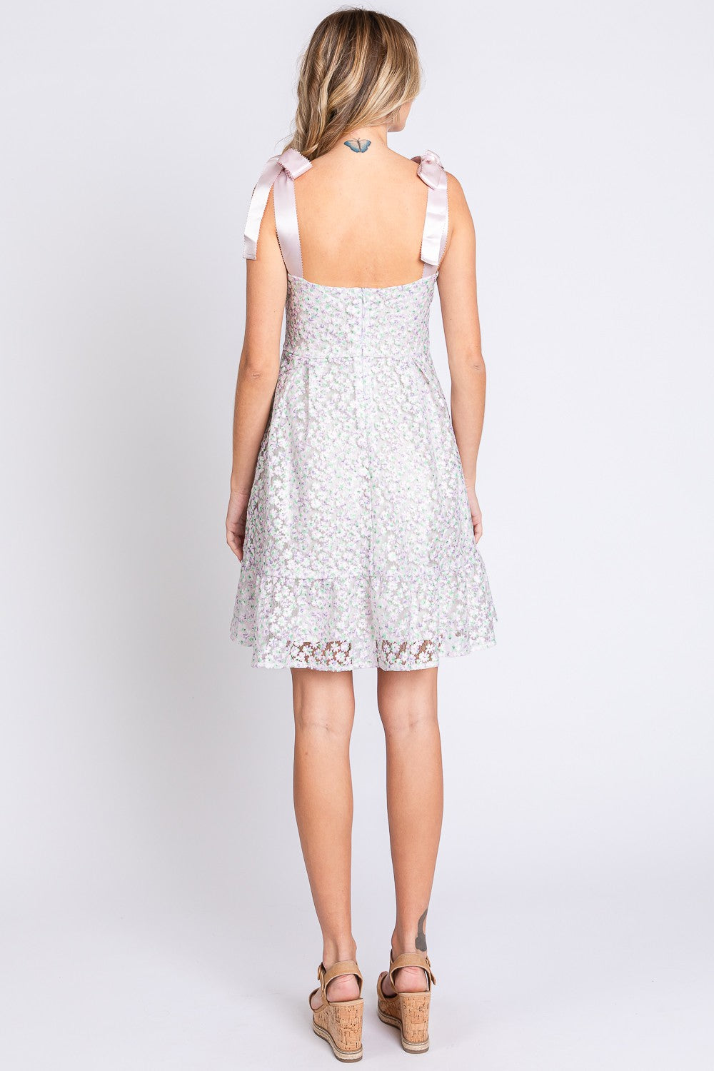 The Lavender Mint Embroidered Sleeveless Dress