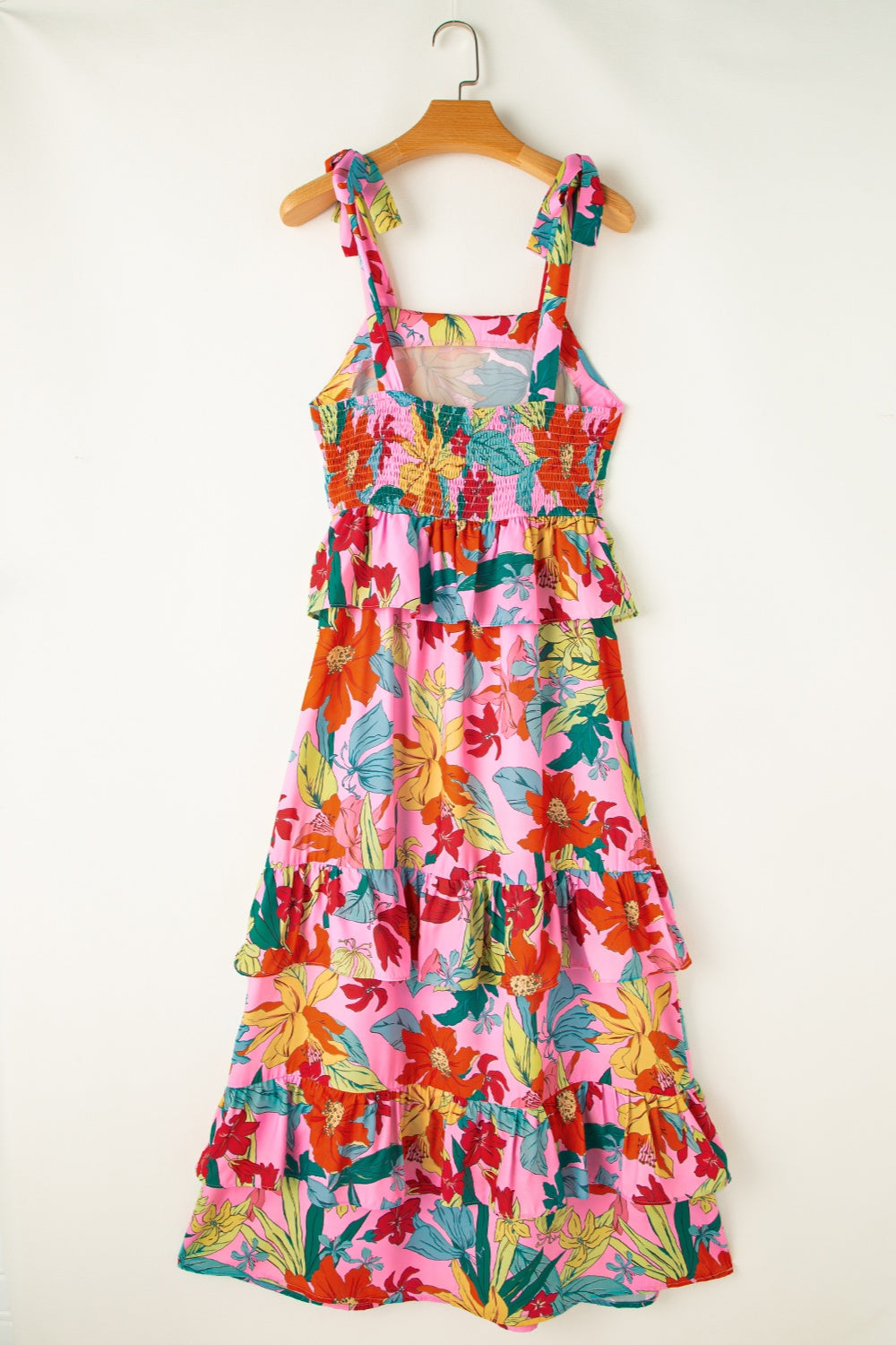 The Ruffled Printed Square Neck Cami Dress