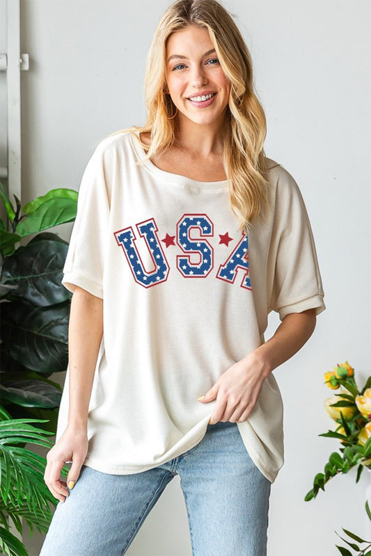 The USA Graphic Round Neck T-Shirt