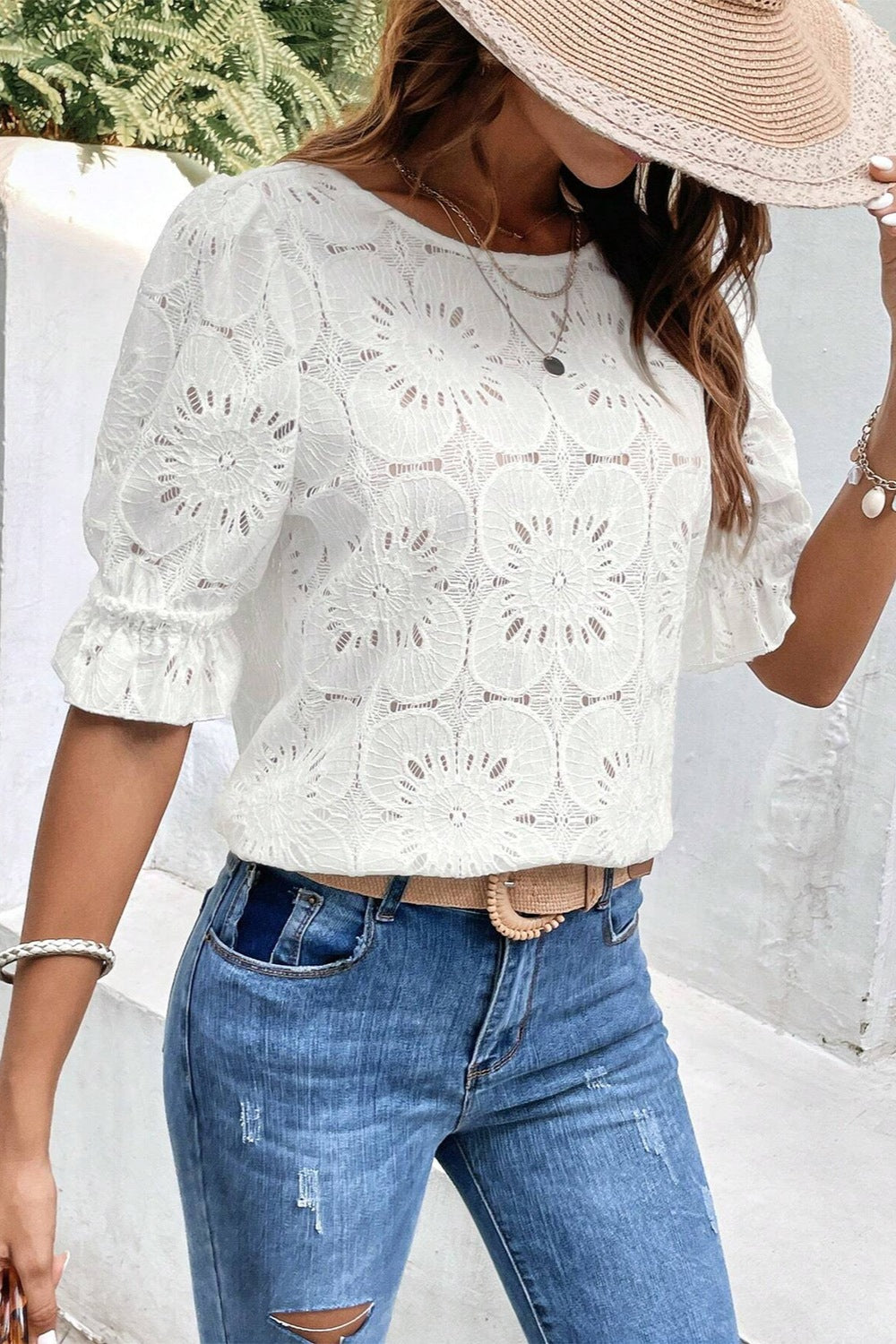 The Feminine Flounce Sleeve Blouse