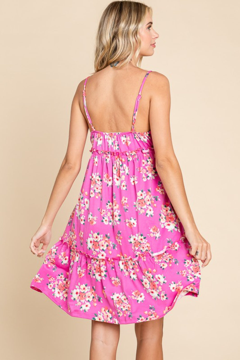The Floral Ruffled Cami Dress
