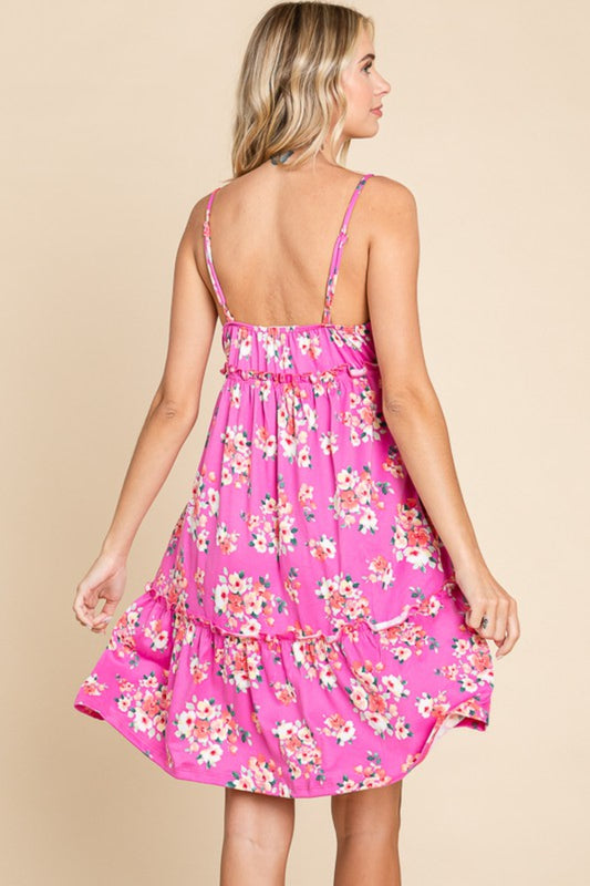 The Floral Ruffled Cami Dress