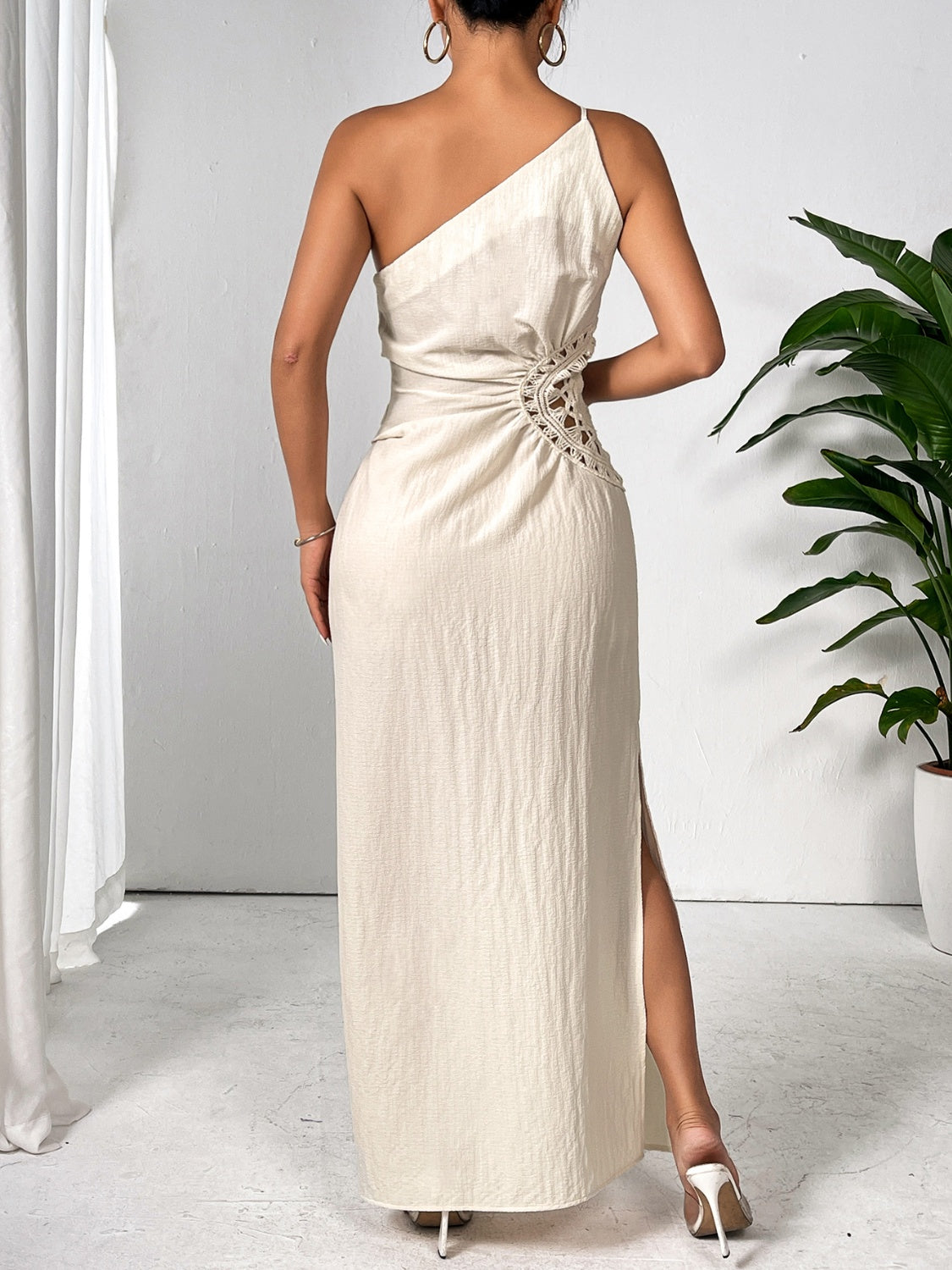 The Stunner One Shoulder Sleeveless Maxi Dress
