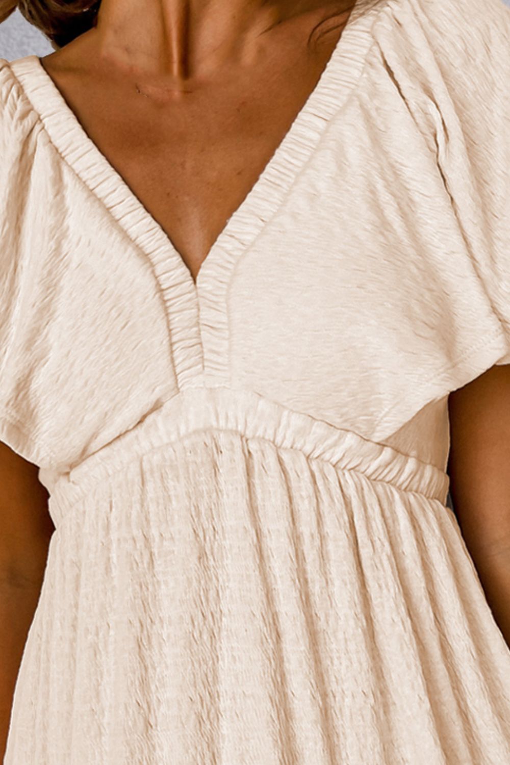 The Ivory Short Sleeve Mini Dress