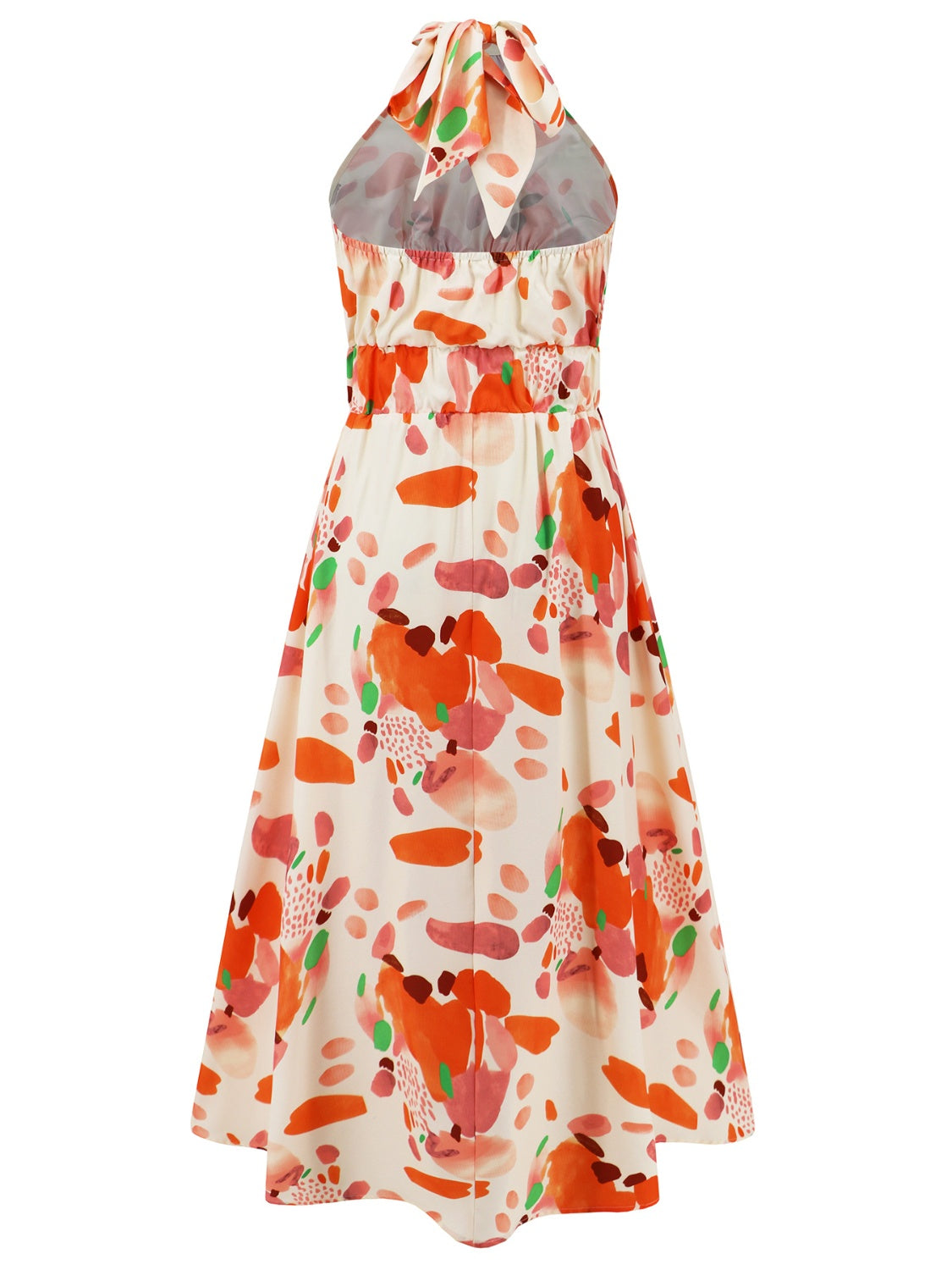The Ruched Halter Neck Dress