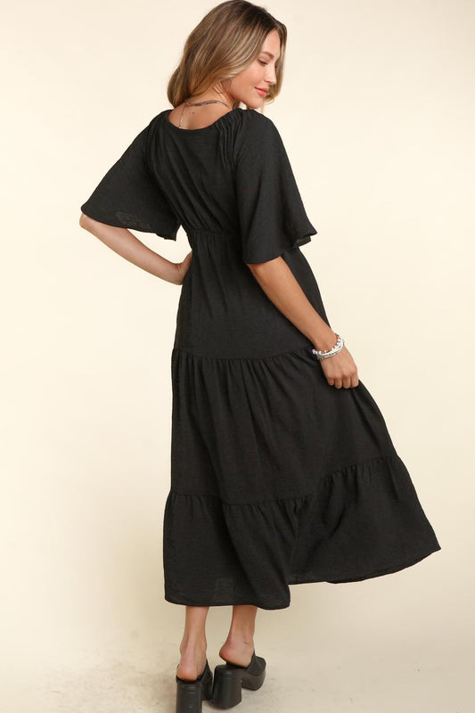 The Babydoll Maxi Dress with Side Pocket
