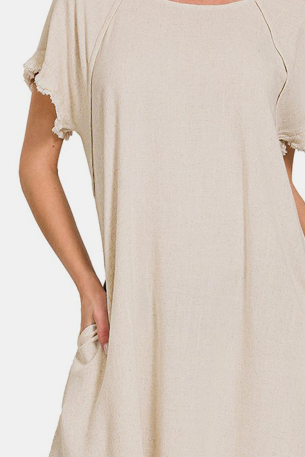The Fringe Edge High Low Flowy Dress with Pockets