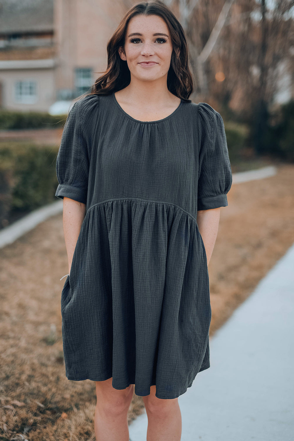 The Perfect Puff Sleeve Dress with Pockets