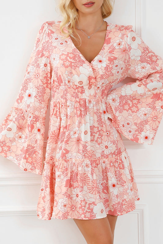 The Smocked Floral Flare Dress